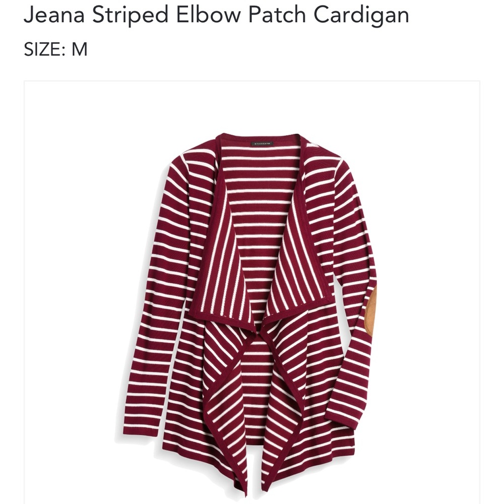 Staccato burgundy striped cardigan